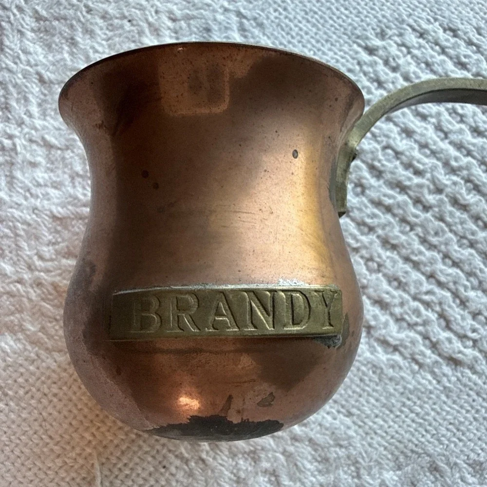 VTG Copper Brass Brandy Ladle 14.5